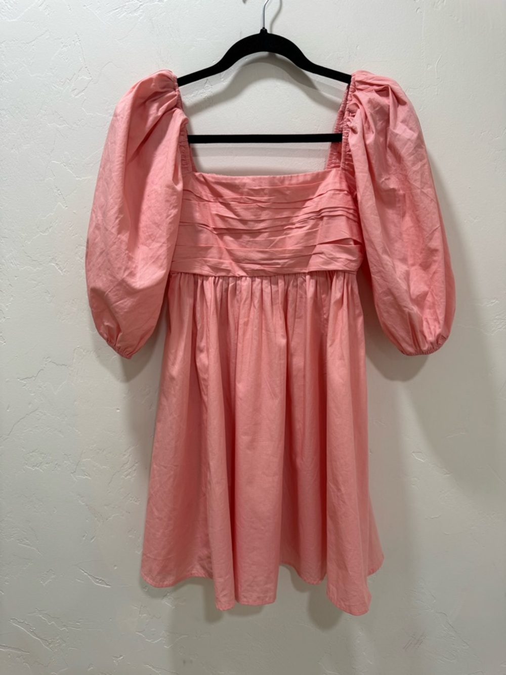 NWT Abercrombie & Fitch Emerson Poplin Puff Sleeve Mini Dress XS Light Pink - Picture 6 of 16